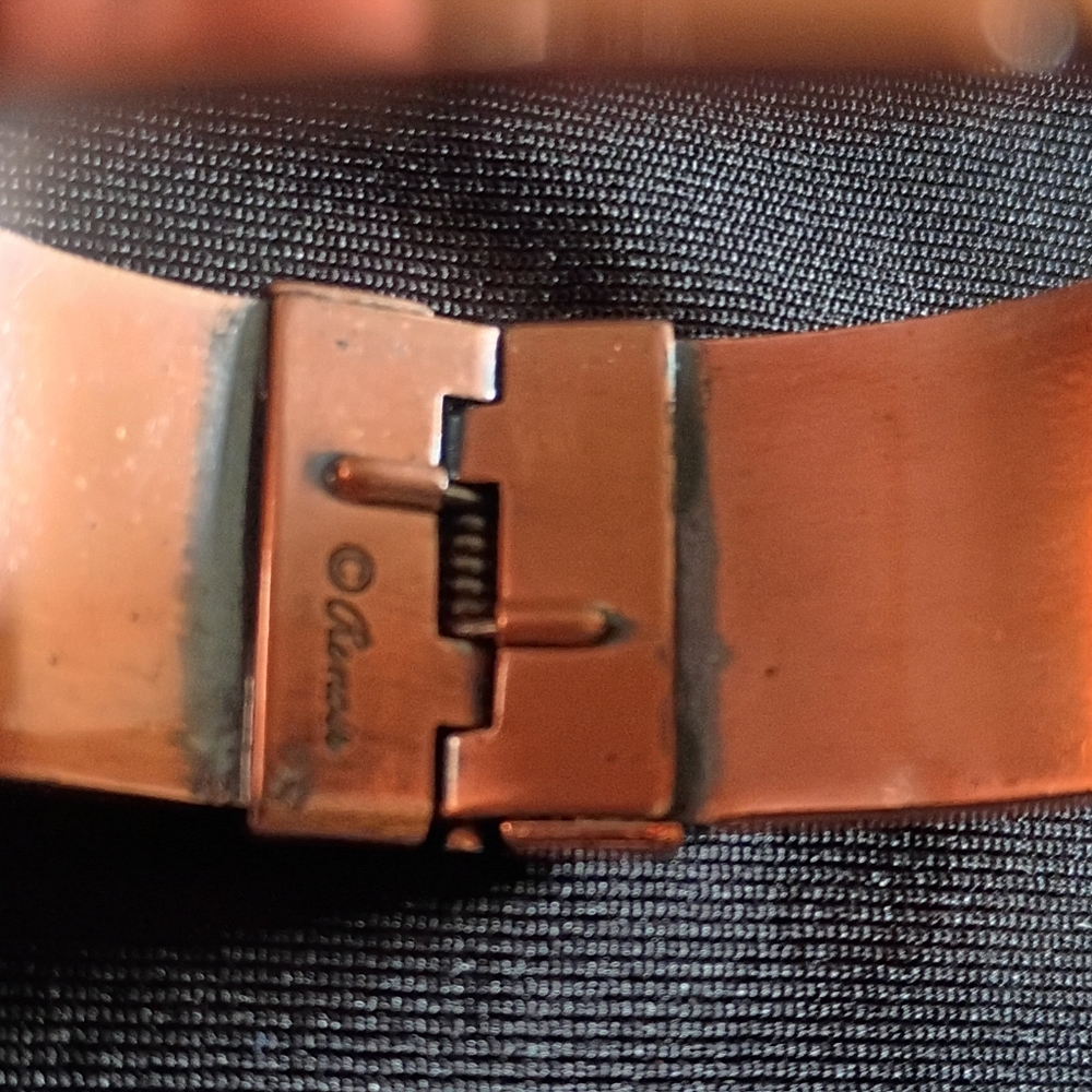 Rare Vintage Renoir Copper & Bronze Hinged Bracelet. - Picture 3 of 4